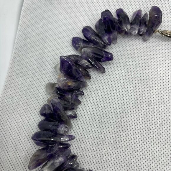 Amethyst chunky chokers necklace - Picture 4 of 7
